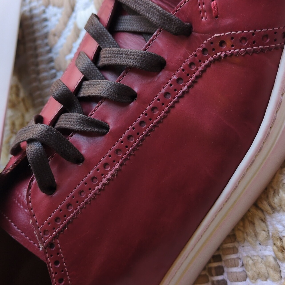 Magnanni Costa Lo Tinto Red Leather Sneakers Men's 13 - Picture 6 of 17